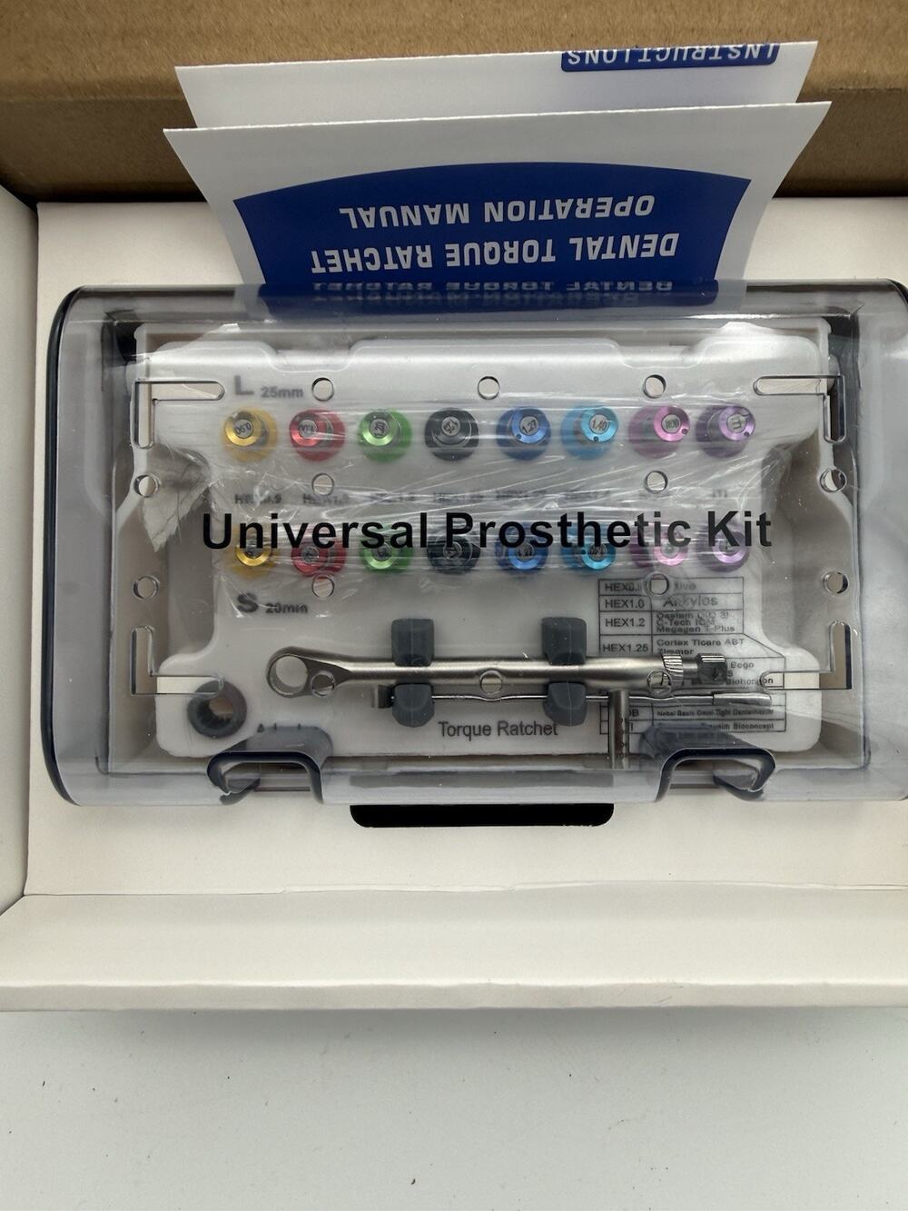 Universal Implant Prosthetic Kit Torque Wrench Drivers Screwdriver Manual NEW